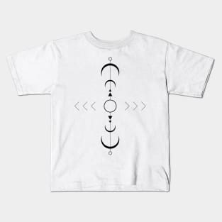 Simple geometric design black Kids T-Shirt